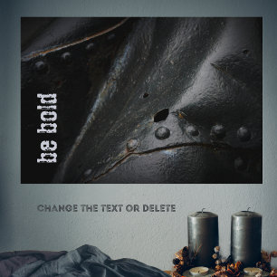 Loft style minimalist black metal poster