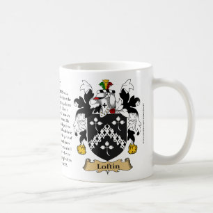 Loftin, the Origin, the Meaning and the Crest Coffee Mug