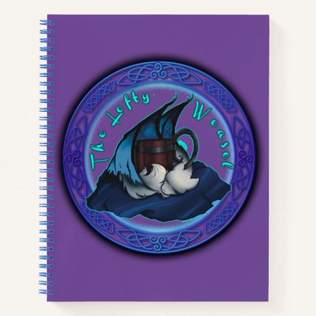 Lofty Weasel Spiral Notebook (Purple) (Front)