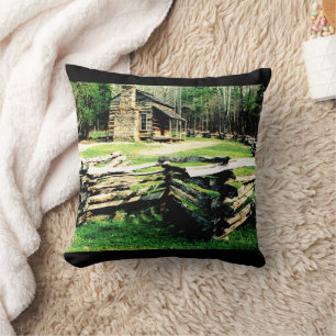 Log Cabin at Cades Cove Cushion