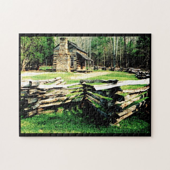 Log Cabin at Cades Cove Jigsaw Puzzle (Horizontal)