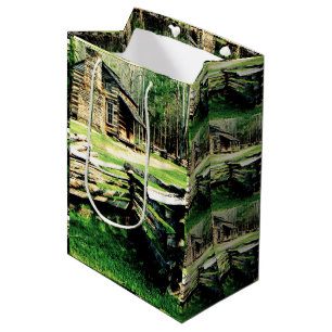 Log Cabin at Cades Cove Medium Gift Bag