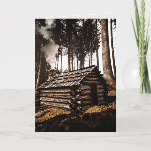 LOG CABIN BIRTHDAY CARDS, INSPIRING JOYFUL CARD (Front)