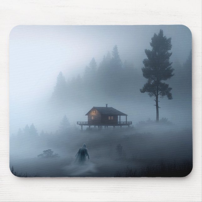 Log Cabin by the Haunted Lake Mouse Pad (Front)