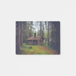 Log Cabin Cottage House Home Finland Landscape Post-it Notes