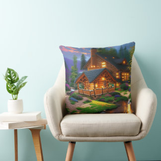 Log Cabin Getaway Cushion