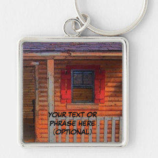 Log Cabin Home Key Ring
