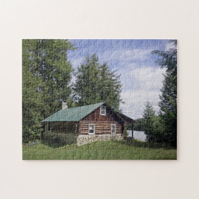 Log Cabin in the Pines Jigsaw Puzzle (Horizontal)