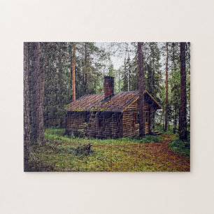 LOG CABIN IN THE WOODS JIGSAW PUZZLE