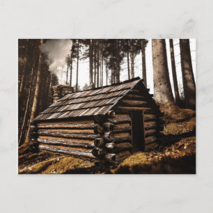 LOG CABIN IN THE WOODS POSTCARDS