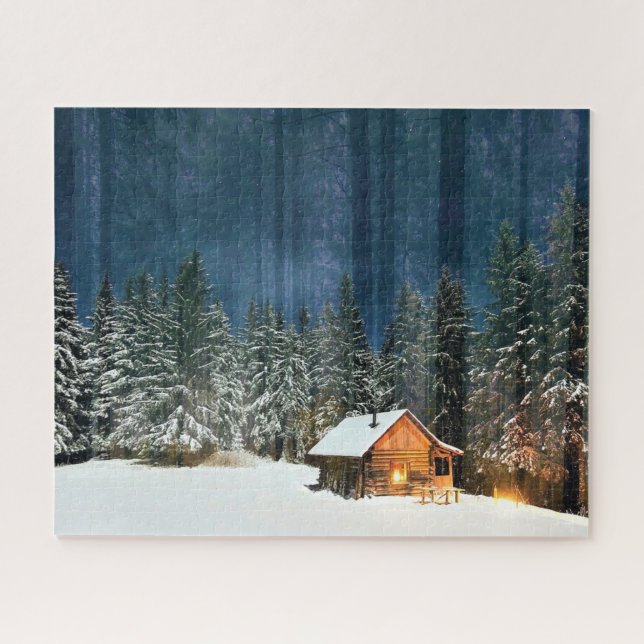Log Cabin Jigsaw Puzzle (Horizontal)