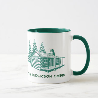 Log Cabin Lake House Woods Custom Text Mug