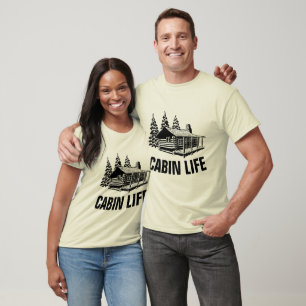 LOG CABIN LOVER, CABIN LIFE T-Shirts