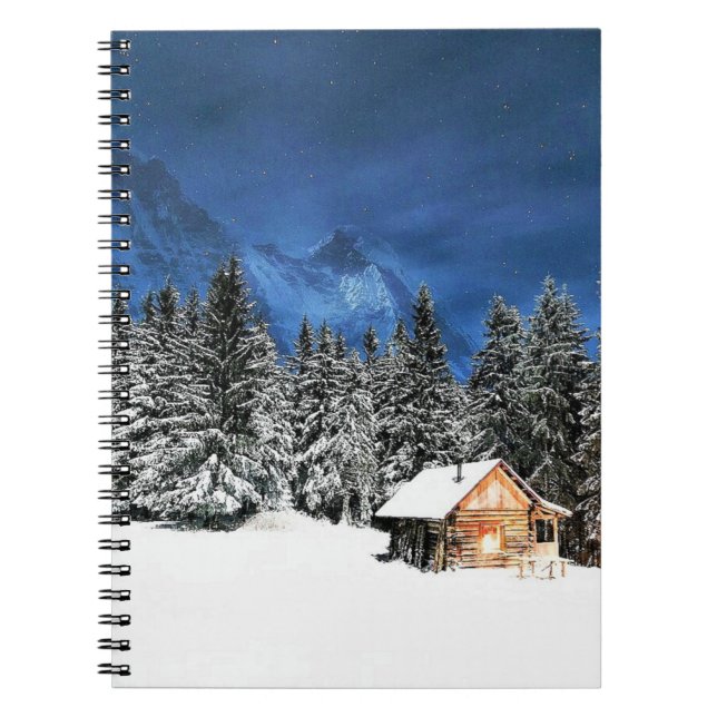 Log Cabin Mountain View Notebook (Front)