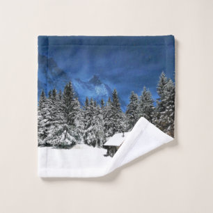 Log Cabin Mountain View Wash Cloth