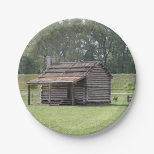 Log Cabin Paper Plate