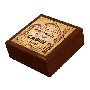 Log Cabin Personalised Faux Wood Gift Box