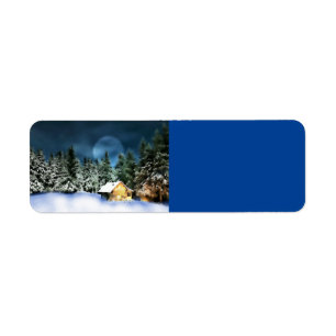 Log Cabin Return Address Label