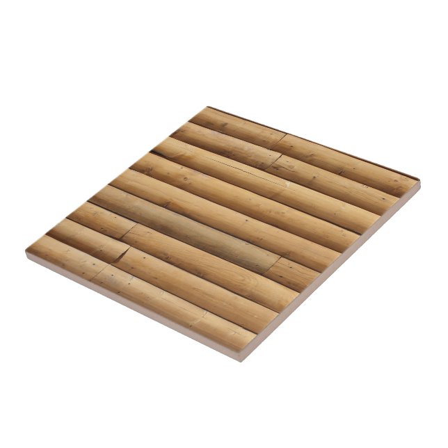 Log Cabin Siding Background Ceramic Tile (Side)