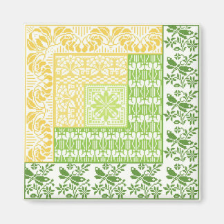 Log Cabin Spring Magnet