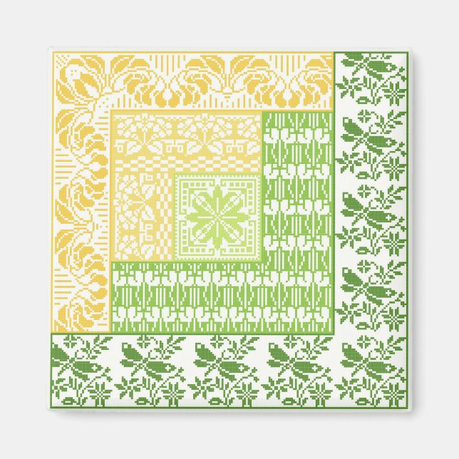 Log Cabin Spring Magnet (Front)