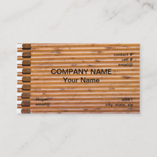 log cabin wall business card
