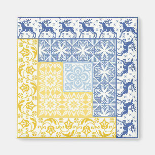 Log Cabin Winter Magnet