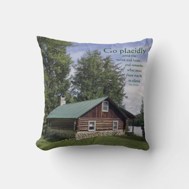 Log Cabin with Poetry Cushion (Front)