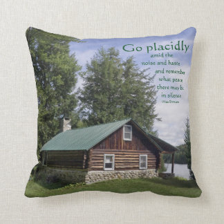 Log Cabin with Poetry Cushion