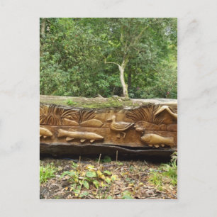 Log Carving Postcard