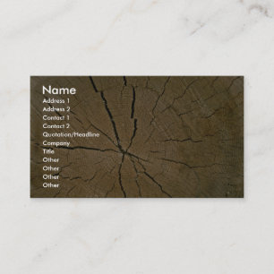 Log, cross-section business card