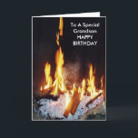 Log Fire Personalised Grandson Birthday Card<br><div class="desc">Greeting card log fire grandson birthday card. Customise this birthday card with any text then have it printed and sent to you or instantly download it to your mobile device. Should you require any help with customising then contact us through the link on this page. Log fire personalised grandson birthday...</div>