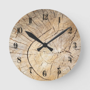 Log pattern round clock