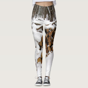 Log Pile in the Woods Leggings