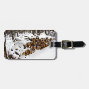 Log Pile in the Woods Luggage Tag