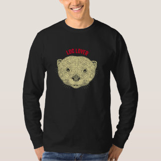 Log Sea Animals Otter Marine Creature Sea Otter T-Shirt