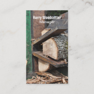 Log splitter business card