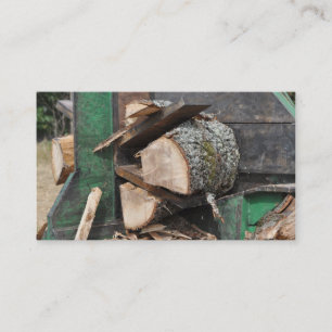 Log splitter business card