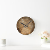 LOG WOOD  | natural tree sliced Round Clock (Home)