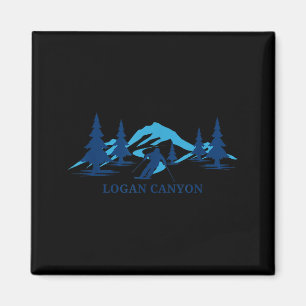 Logan canyon utah ski resort skiing skier magnet