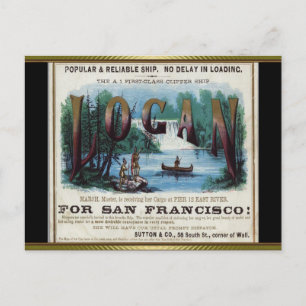 Logan Clipper Sailing  Postcard