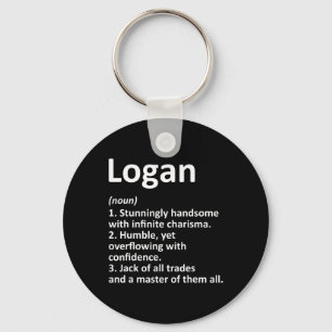 Logan Definition Personalised Name Funny Birthday Key Ring