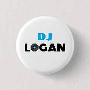 Logan DJ 3 Cm Round Badge