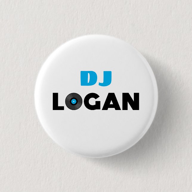 Logan DJ 3 Cm Round Badge (Front)