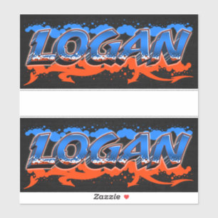 Logan First Name Graffiti Sticker