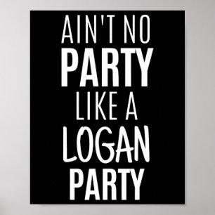 Logan Funny Personalised Name Party Birthday Chris Poster