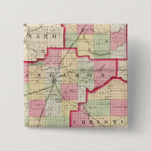 Logan, Sangamon, Christian counties 15 Cm Square Badge