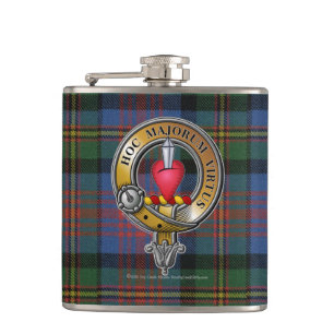 Logan Tartan & Badge Hip Flask