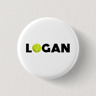 Logan Tennis 3 Cm Round Badge