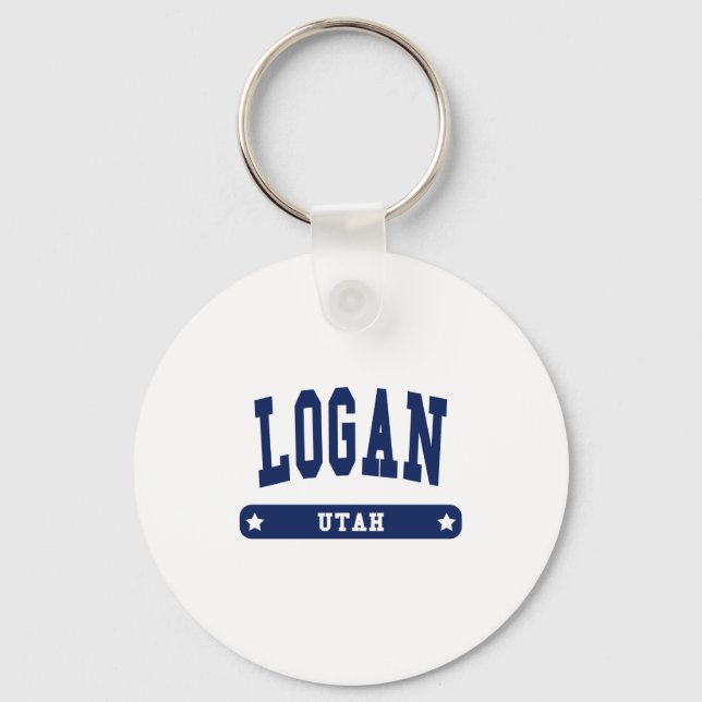 Logan Utah College Style tee shirts Key Ring (Front)